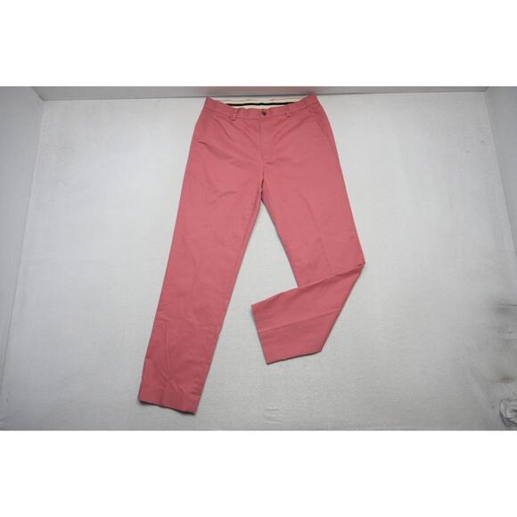 Brooks Brothers Clark Advantage Stretch Chino Khaki Pants Pink Mens Sz 33 x 32 - Picture 2 of 8